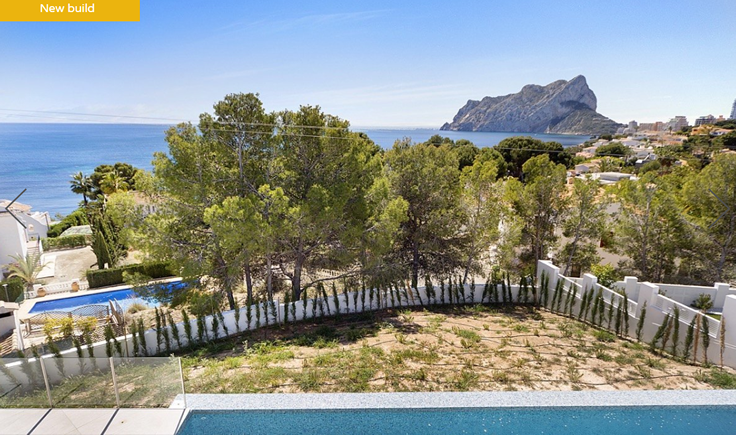 Modern luxury villa newly built with sea views in Les Bassetes Calpe